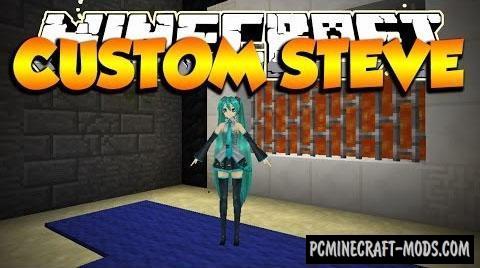 Custom Steve - Girl Skin Mod For Minecraft 1.7.10, 1.6.4