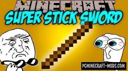 Super Stick Sword - Funny Weapon Mod For MC 1.15.2