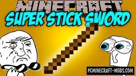 Super Stick Sword - Funny Weapon Mod For MC 1.15.2
