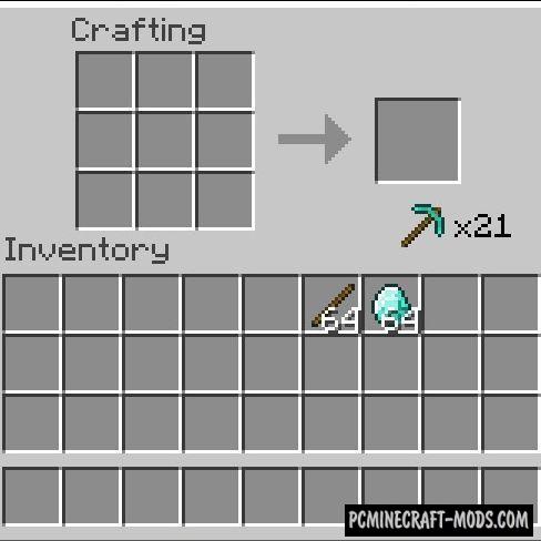 One click crafting - Tweak Mod Minecraft 1.18.2