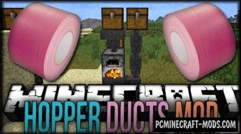 Hopper Ducts - Tech Mod For Minecraft 1.12.2, 1.8.9, 1.7.10