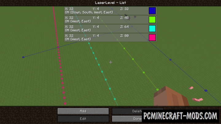 Laser Level - GUI Mod For Minecraft 1.12.2, 1.10.2, 1.8.9