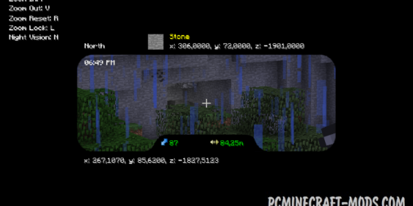 Binocular - Additional Info HUD Mod For Minecraft 1.12.2 | PC Java Mods
