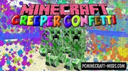 Creeper Confetti - Tweak Mod For Minecraft 1.18.1, 1.17.1, 1.16.5, 1.12.2