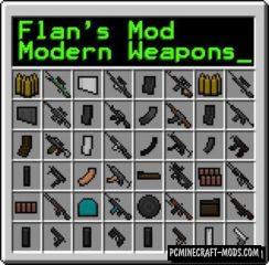 Flan's Modern Weapons Pack Mod For Minecraft 1.12.2, 1.8.9