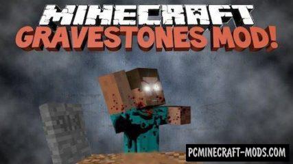 Gravestone Mod For Minecraft 1.12.2, 1.11.2, 1.10.2, 1.7.10