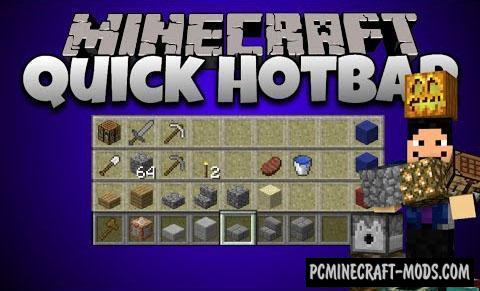 Quick Hotbar - HUD Mod For Minecraft 1.12.2, 1.8.9, 1.7.10