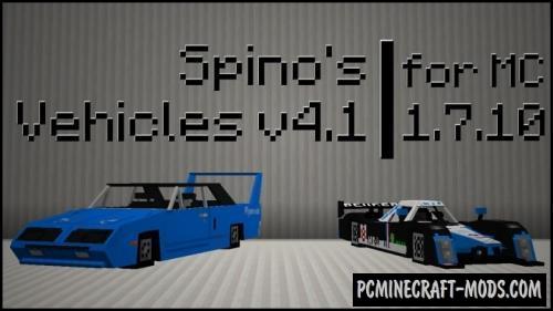 Spino's Vehicles Mod For Minecraft 1.7.10