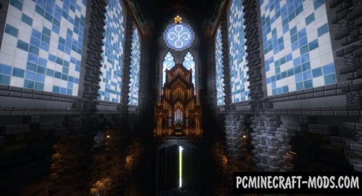 Prismarine Cathedral - Castle Map For Minecraft