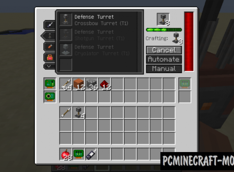 Turret Mod Rebirth - Tech Guns Mod For Minecraft 1.12.2