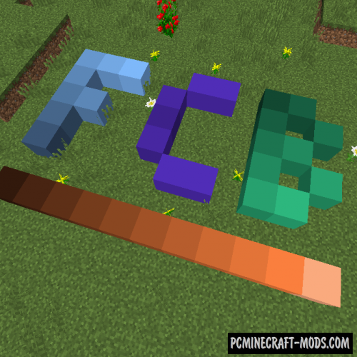 Flat Colored Blocks Mod For Minecraft 1.12.2, 1.10.2, 1.8.9
