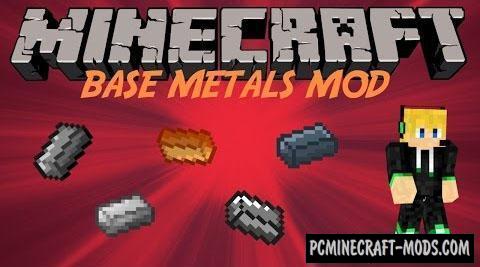 Base Metals - New Ore Blocks, Weapons Mod For MC 1.12.2