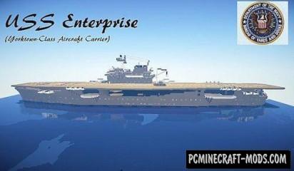 USS Enterprise - 3D Art Map For Minecraft