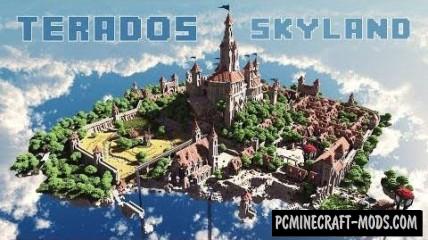 Terados SkyLand - Castle, City Map For Minecraft