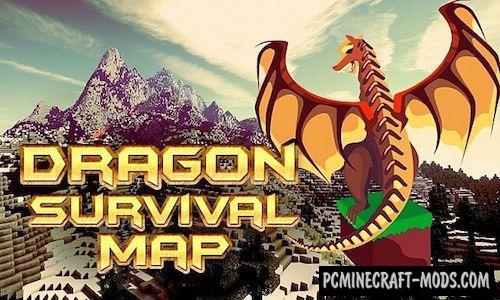 Dragon Survival - 3D Art, Terrain Map For Minecraft