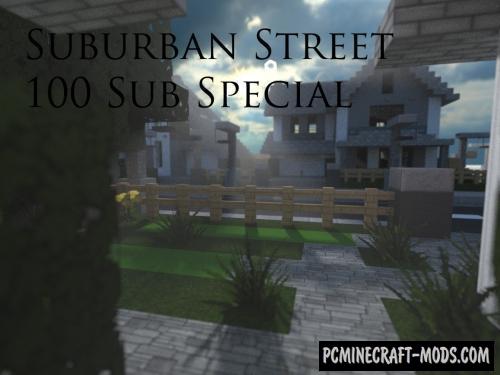 Suburban Street - Town, House Map Minecraft