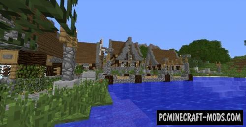 Elderwood Medieval Village Map For Minecraft 1 18 1 1 17 1 Pc Java Mods