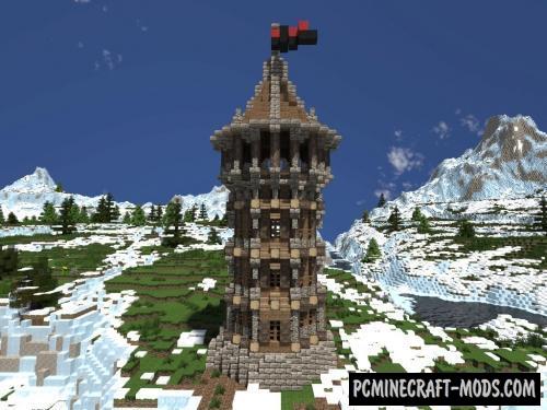 Medieval Watchtower Map For Minecraft 1.14.1, 1.13.2  PC 