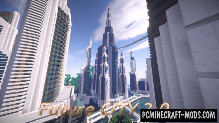 Future CITY 2.1 Map For Minecraft 1.14, 1.13.2  PC Java 