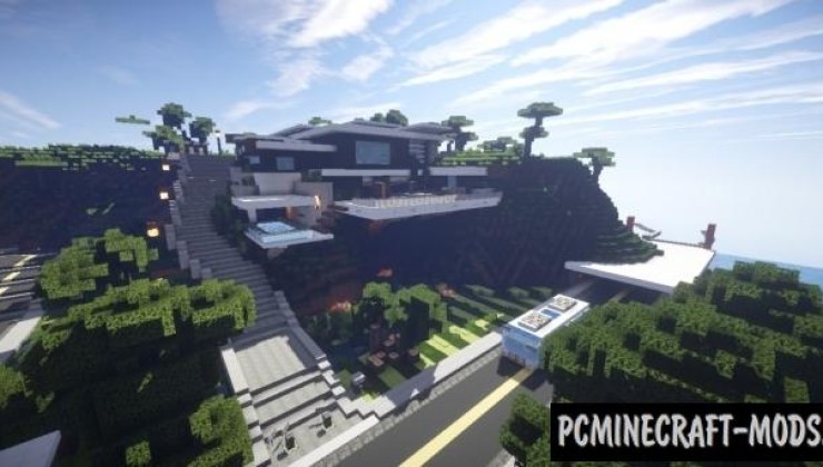 Mountain modern house Map For Minecraft
