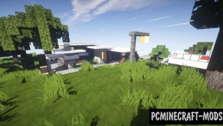 Mountain modern house Map For Minecraft