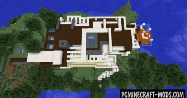 Modern Redstone Smart House Map For Minecraft 1.14, 1.13.2 