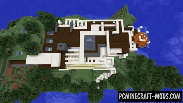 Modern Redstone Smart House Map For Minecraft 1.14, 1.13.2 