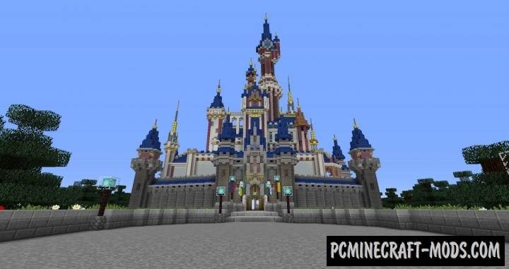 Disney Castle Hybrid Map For Minecraft 1.14, 1.13.2  PC 