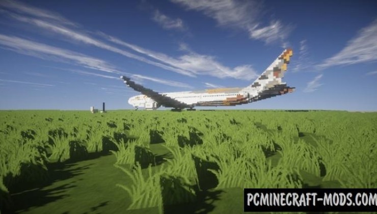 Boeing 777-300ER - 3D Art Map For Minecraft