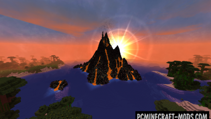 Tropical volcano Map For Minecraft 1.14, 1.13.2  PC Java 