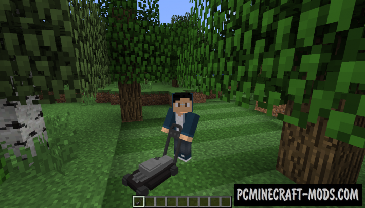 Lawnmower - Vehicle Mod For Minecraft 1.10.2, 1.7.10