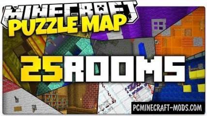 25 Rooms - Puzzle, Minigame Map Minecraft