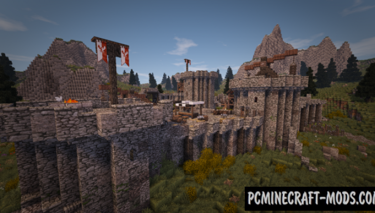 Skyrim inspired Fort - Castle Map For Minecraft