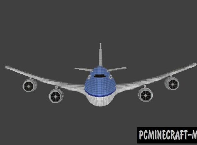 Boeing 747-8F - 3D Art Map For Minecraft