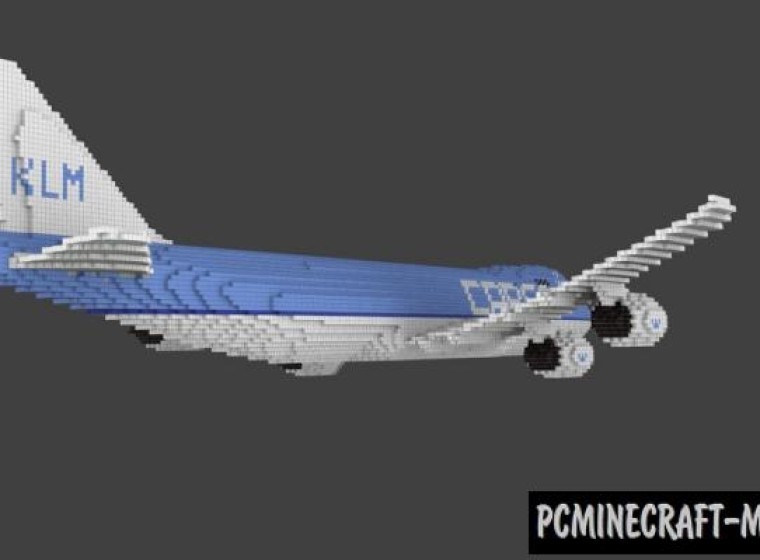 Boeing 747-8F - 3D Art Map For Minecraft