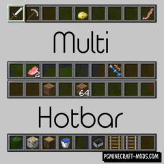 Multi-Hotbar - GUI Mod For Minecraft 1.12.2, 1.11.2, 1.7.10