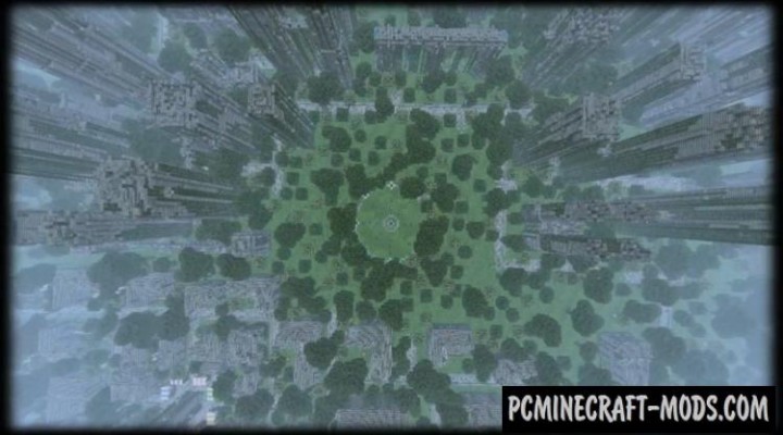 minecraft abandoned city map that looks like the ned of the world