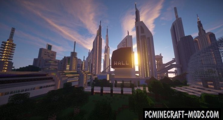 Future CITY 2.1 Map For Minecraft 1.14, 1.13.2  PC Java 