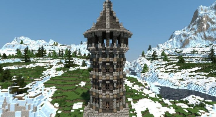 Medieval Watchtower - Building Map For MC