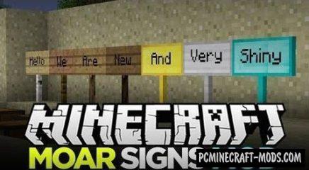 MoarSigns - Decor Mod For Minecraft 1.12.2, 1.11.2, 1.7.10