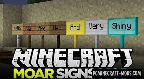 MoarSigns - Decor Mod For Minecraft 1.12.2, 1.11.2, 1.7.10