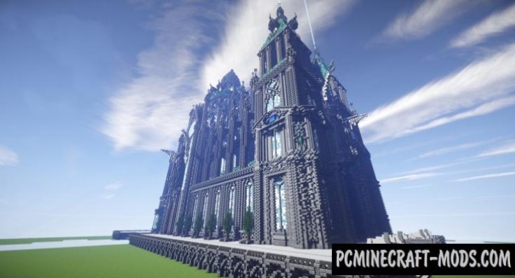Prismarine Cathedral - Castle Map For Minecraft