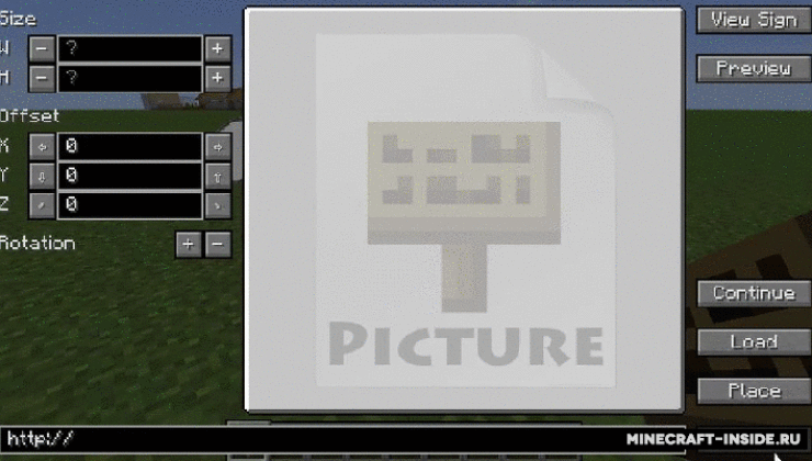 Sign Picture - Decor Mod For Minecraft 1.12.2, 1.8.9, 1.7.10