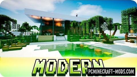 Beautiful Modern House Map For Minecraft