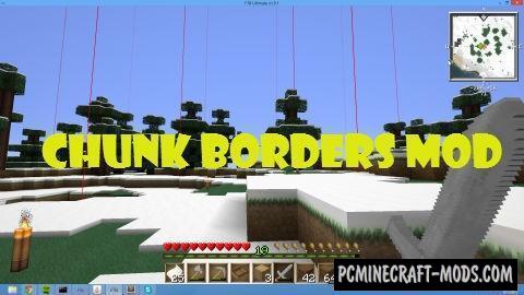 ChunkBorders - GUI Mod For Minecraft 1.16.5, 1.15.2, 1.12.2