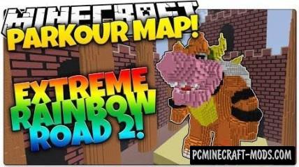 Extreme Rainbow Road 2 - Parkour Map For MC