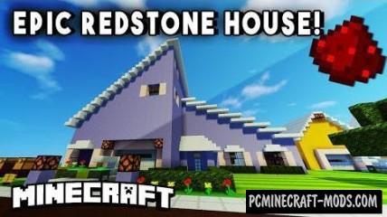 Redstone House Map For Minecraft