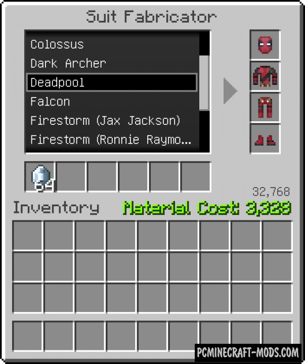 Superheroes Suits - Armor Mod For Minecraft 1.7.10