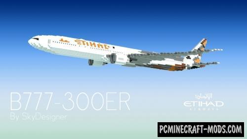 Boeing 777-300ER - 3D Art Map For Minecraft