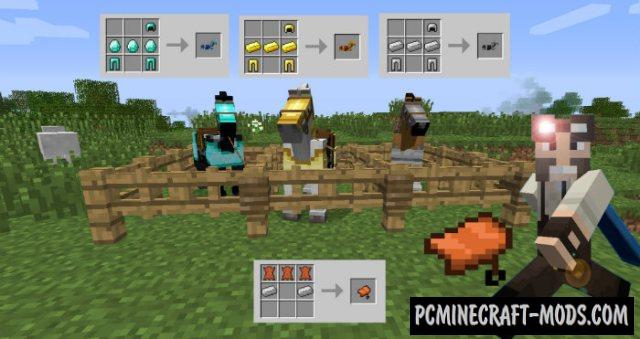 Craftable Horse Armour and Saddle Mod MC 1.20.4, 1.19.2, 1.18.2, 1.16.5